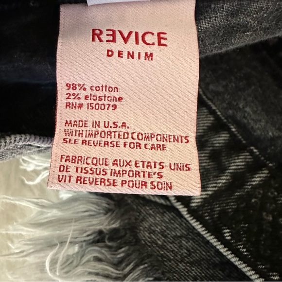 Revice Denim Sidekick Shorts in Acid Wash Black Size 30 - Picture 9 of 9